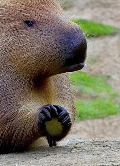 Image similar to capybara coconut fusion