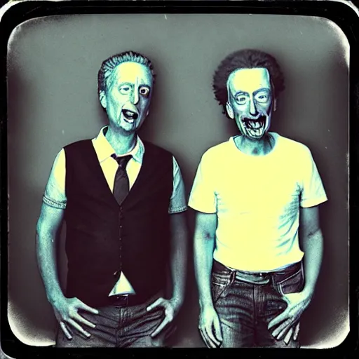 Image similar to tintype photo of “ rick and morty ”