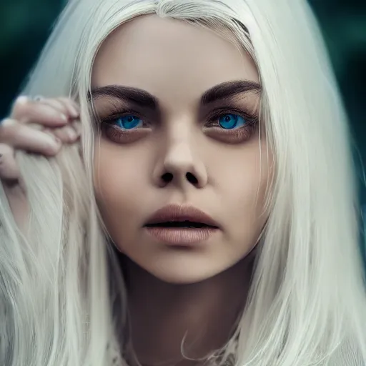 Image similar to full body photography kerli koiv, 8 0 mm camera, crystal clear eyes, stoic. photorealistic, highly detailed, 8 k rez, ultra hd, smooth, sharp focus