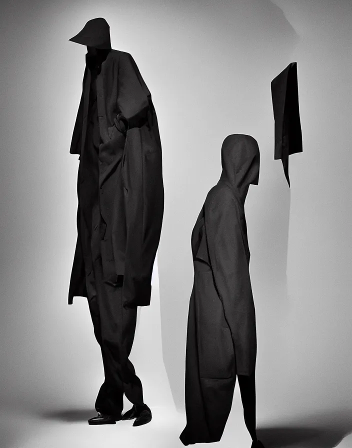 Prompt: invisible man by yohji yamamoto