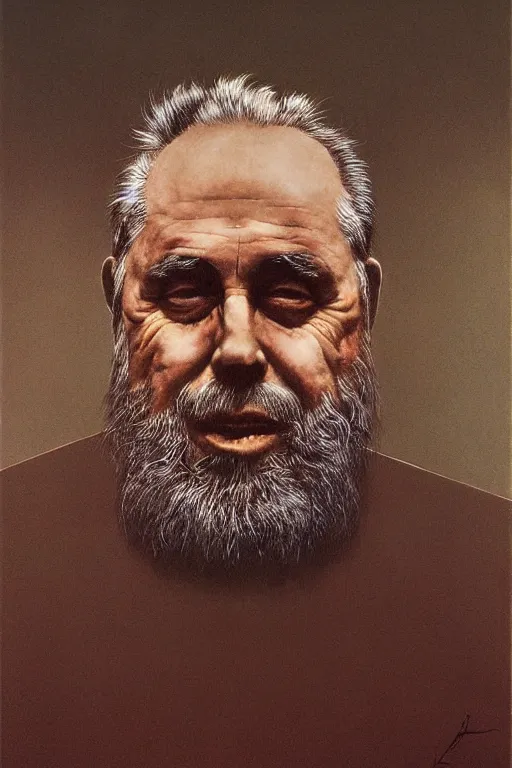 Image similar to portrait of Francis Ford Coppola by Zdzislaw Beksinski