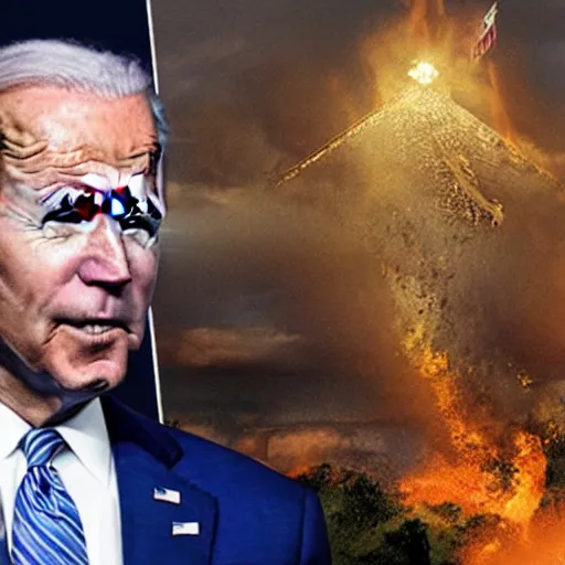 Prompt: joe biden lost in the fae realm, stumbles upon a taco bell, live mas