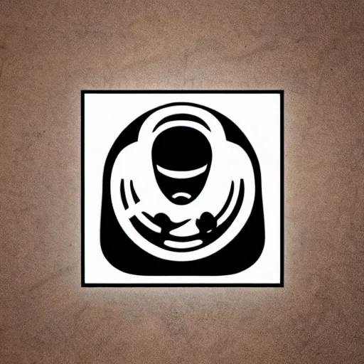 Prompt: ninja coffee logo sign