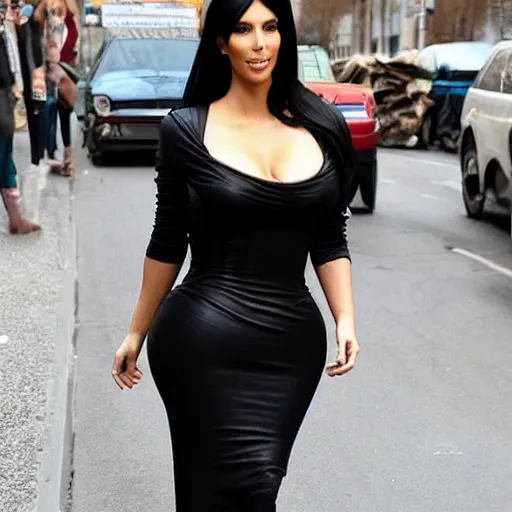 Prompt: kim kardashian dressed as someone from 1700s France