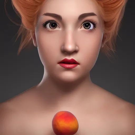 Image similar to if peach from super Mario was a real woman, real life, hyper realistic, 8k, portrait photo, studio lighting, art station