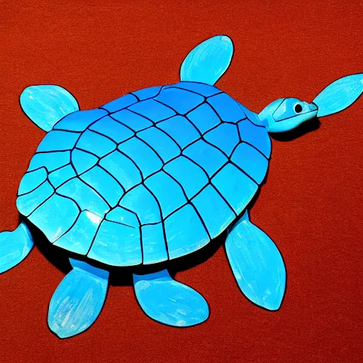 Image similar to a giant blue turtle