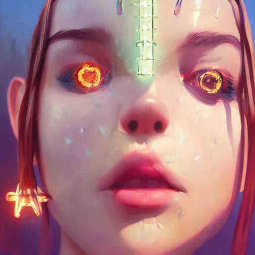 Image similar to portrait of cute Pinhead Hellraiser, summertime, kawaii, gentle lighting, digital art by Makoto Shinkai ilya kuvshinov and Wojtek Fus digital art, concept art