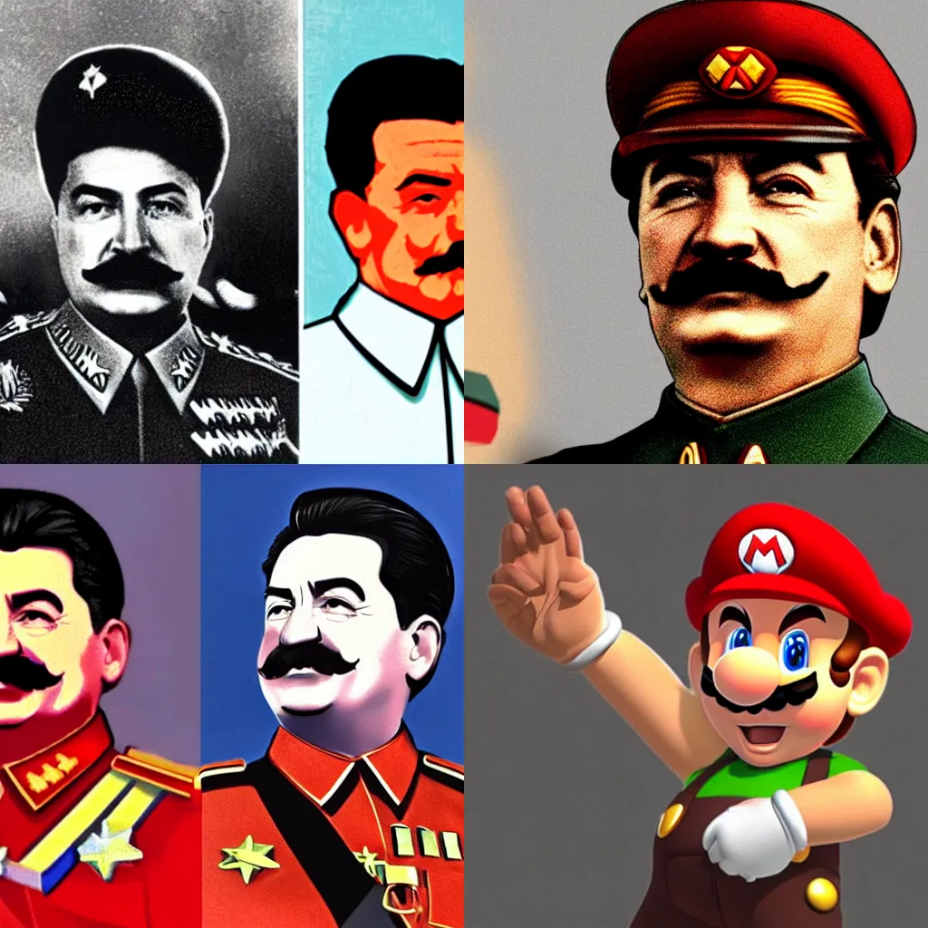 Prompt: Mario as Stalin