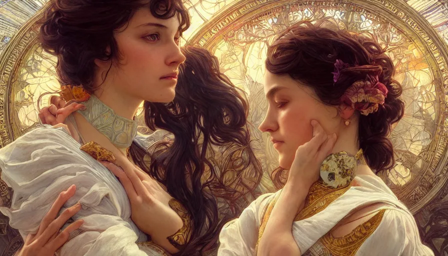 Image similar to desperation, perfectly-centered-Portrait of the most beautiful people on the planet, intricate, highly detailed, digital painting, artstation, concept art, smooth, sharp focus, illustration, Unreal Engine 5, 8K, art by artgerm and greg rutkowski and alphonse mucha
