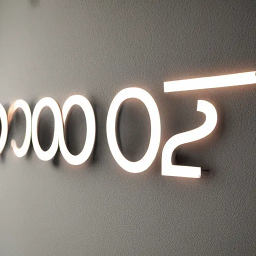 Image similar to dramatic sign for 3003, LED lighting, art, 3003