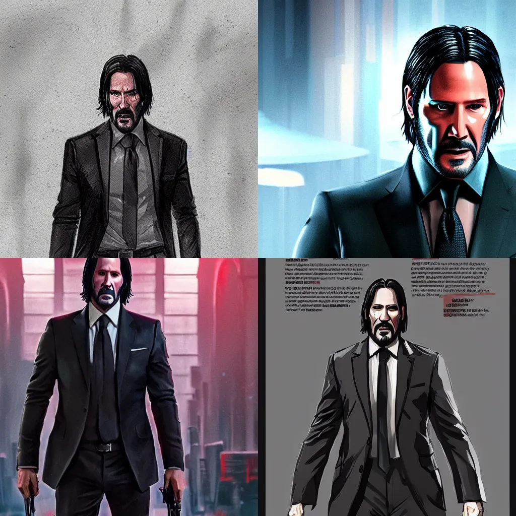 Prompt: john wick concept art