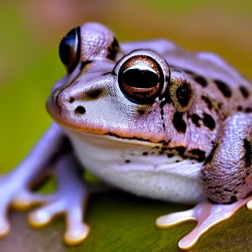 Prompt: photo of fluffy frog covered with fur