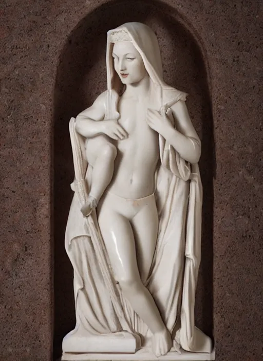 Image similar to Madonna carved out of marble