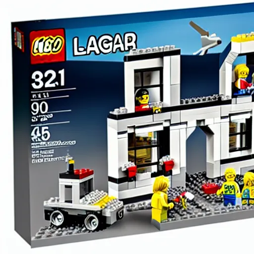 Image similar to lar - a - mago fbi raid lego set