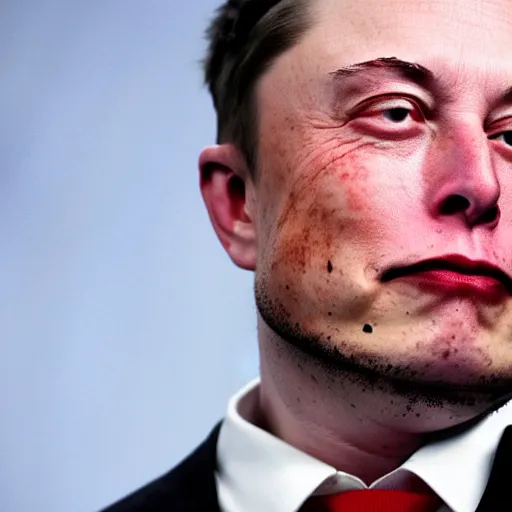 Image similar to evil serial killer satanic demon monster Elon musk