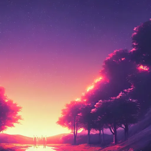 Image similar to Kanye West Listening Party, Artwork by Makoto Shinkai, official media, 8k, wallpaper, high definition, wallpaper, hd, digital artwork