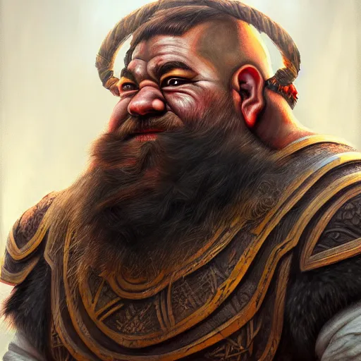 Prompt: portrait painting of a dwarven berserker, sharp focus, award - winning, trending on artstation, masterpiece, highly detailed, intricate. art by winona nelson