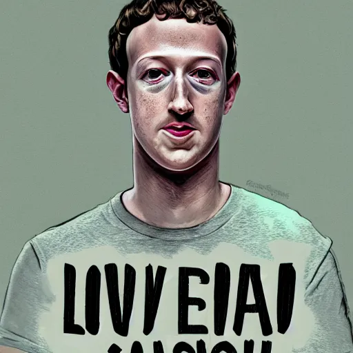 Prompt: lovecraftian mark Zuckerberg