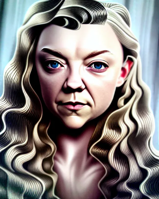 Image similar to natalie dormer, character portrait, portrait, close up, concept art, intricate details,,