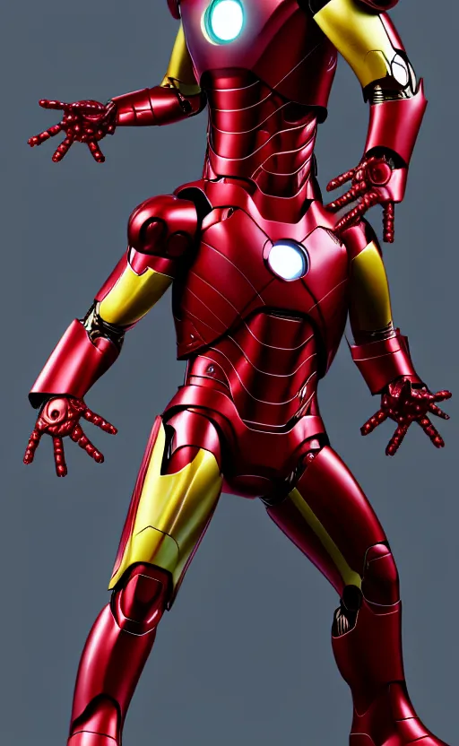 Image similar to Kermit the frog as Iron man, hyperdetailed, artstation, cgsociety, 8k