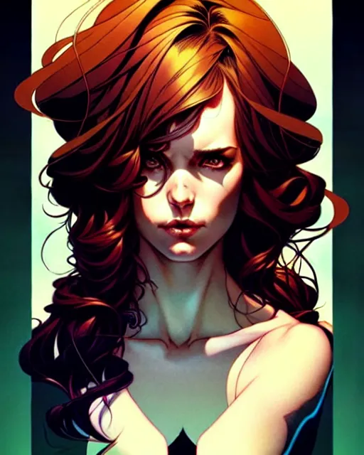 Prompt: artgerm, joshua middleton comic cover art, full body pretty even rachel wood faye, symmetrical eyes, symmetrical face, long curly black hair, beautiful forest, cinematic lighting