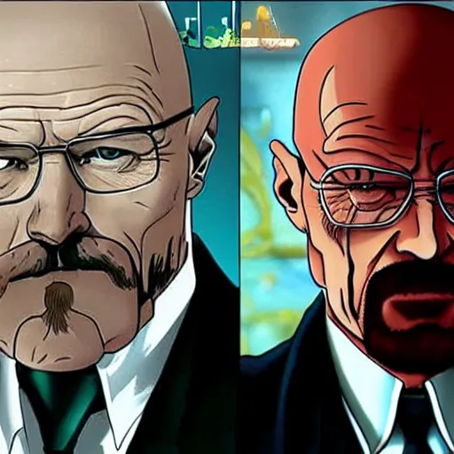 Image similar to Walter White in Jojo