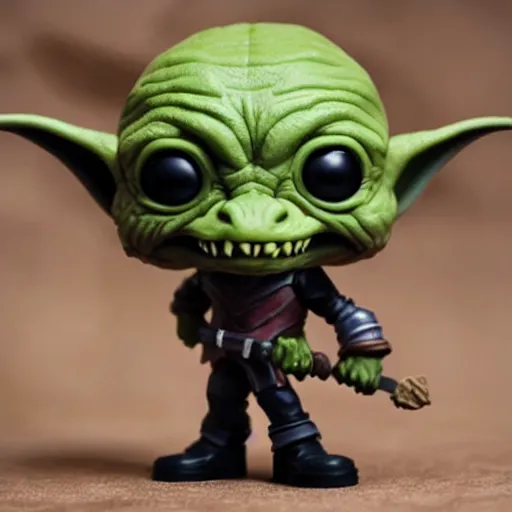 Prompt: goblin funko pop, photorealistic, highly detailed