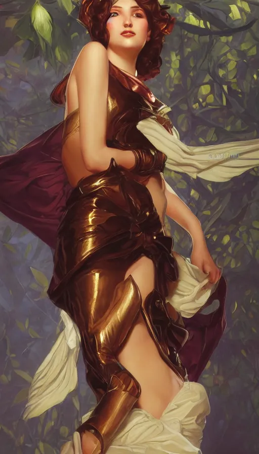 Image similar to Seraphine from League of Legends, oil on canvas, ArtStation, by J. C. Leyendecker and Edmund Blair Leighton and Charlie Bowater