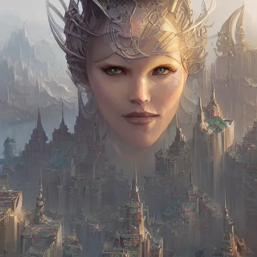 Image similar to floating city, highly detailed, d & d, fantasy, portrait, highly detailed, headshot, digital painting, trending on artstation, concept art, sharp focus, illustration, art by artgerm and greg rutkowski and magali villeneuve