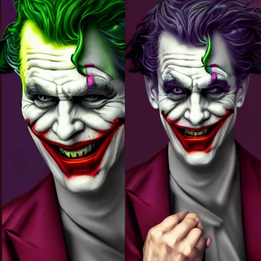 Prompt: Jay Powell as The Joker, digital art, cgsociety, artstation, trending, 4k