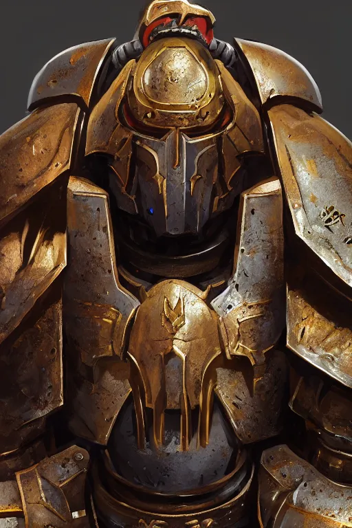 Image similar to armor portrait heros warhammer 4 0 k horus heresy fanart - the primarchs emperor by johannes helgeson animated with vfx concept artist & illustrator global illumination ray tracing hdr fanart arstation zbrush central hardmesh 8 k octane renderer comics stylized