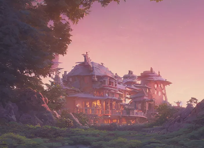 Image similar to future house on planet mars, unreal engine, fantasy art by greg, loish, rhads, ferdinand knab, tom bagshaw, makoto shinkai and lois van baarle, rossdraws, ilya kuvshinov, night lighting, trending on studio ghibli, highly detailed, 8 k, octane render