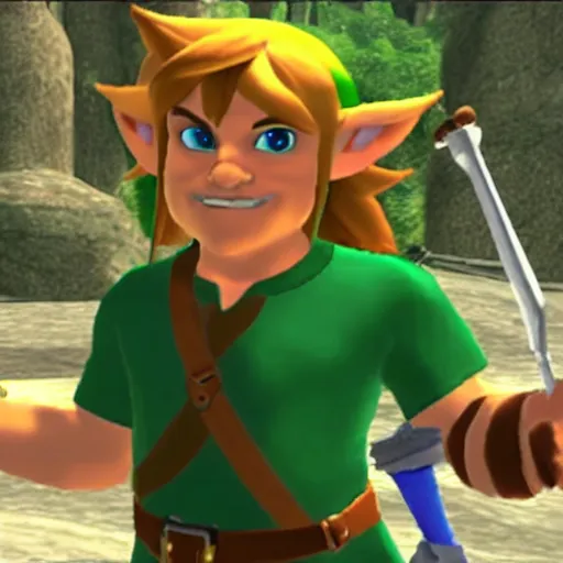 Image similar to Danny DeVito as Link in Ocarina of Time