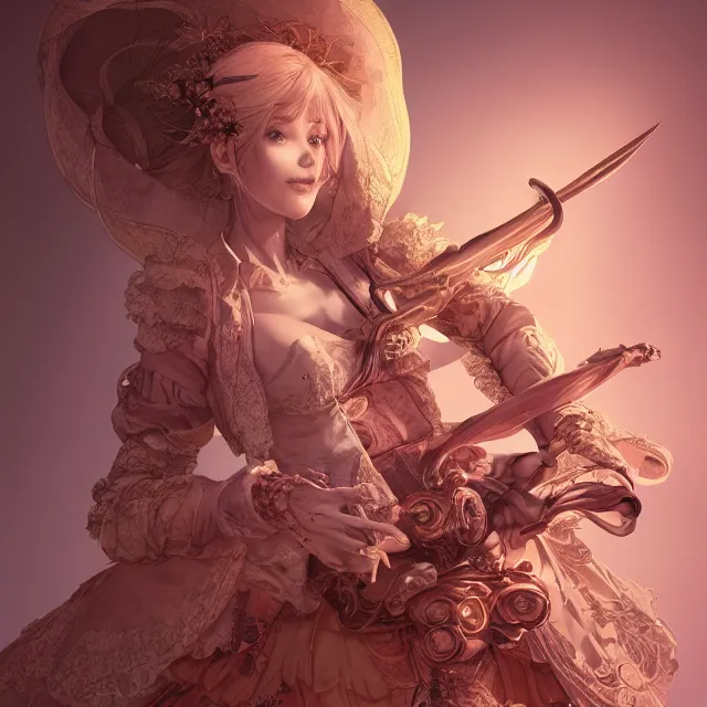 Prompt: studio portrait of neutral good colorful female cleric bard healer as absurdly beautiful, elegant, young skinny gravure idol, an ultrafine hyperdetailed illustration by kim jung gi, irakli nadar, intricate linework, sharp focus, bright colors, octopath traveler, final fantasy, unreal engine 5 highly rendered, global illumination, radiant light, detailed and intricate environment