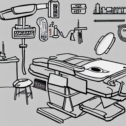 Image similar to chinese surgery operating table, in the style of daniel johnston, 4k, line brush, minimal, overlaid with traditional chinese adverts