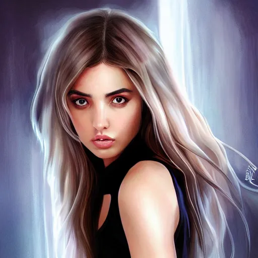 Image similar to portrait of ana de armas by artgerm, random background scene