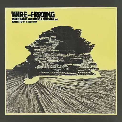 Image similar to wire - frame model eroding | album artwork, used lp ( 1 9 7 7 )