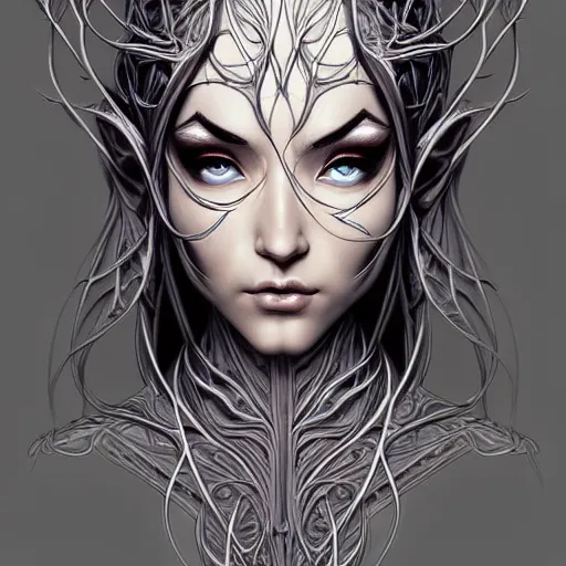 Image similar to digital art, centered elven ,intricate, veins, by James Jean and by artgerm , ultradetailed, charachter design, concept art, trending on artstation,