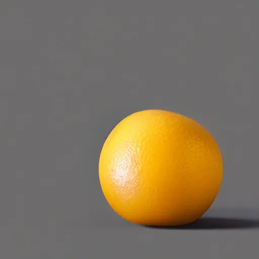 Image similar to centered hyper-realistic single piece of fruit, gray background