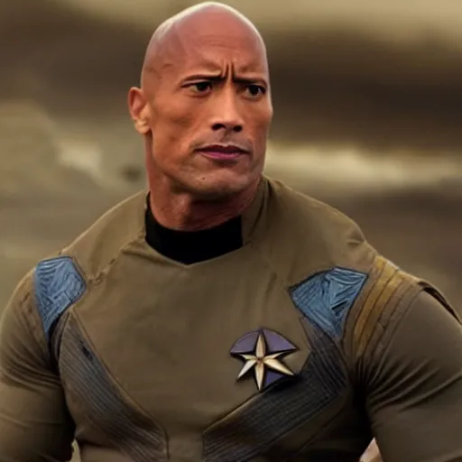 Image similar to star fleet admiral dwayne the rock johnson