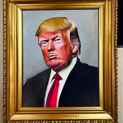 Prompt: oil painting portrait of donald trump, John Singer Sargent style