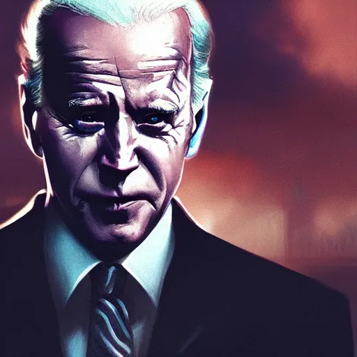 Image similar to joe biden as the joker, dramatic lighting, cinematic, establishing shot, extremly high detail, photorealistic, cinematic lighting, artstation, style by greg rutkowski