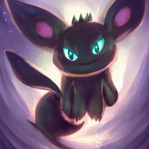 Prompt: umbreon by Ross Tran