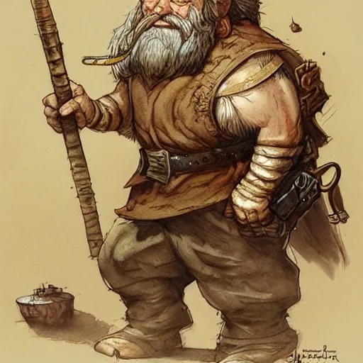 Image similar to dnd dwarf, by Jean-Baptiste Monge