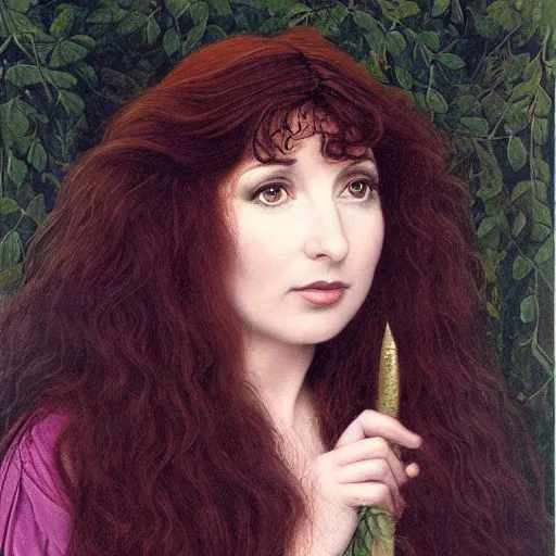 Image similar to stunning pre-Raphaelite portrait of Kate Bush