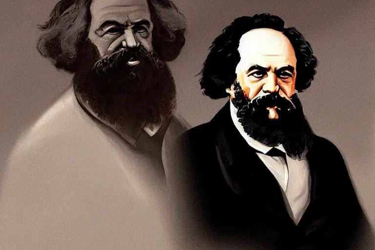 Image similar to karl marx portrait by pedro correa