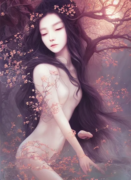 Image similar to a wandering mind, beautiful, fantasy, intricate, elegant, highly detailed, digital painting, artstation, concept art, smooth, sharp focus, illustration, art by Wenqing Yuumei Yan