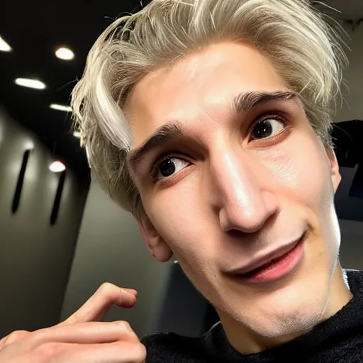 Image similar to xqc, big long nose, underbite