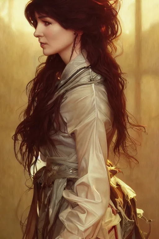 Image similar to painting of kate bush, ultra realistic, sharp details, sensual, subsurface scattering, intricate details, warm lighting, beautiful features, highly detailed, photorealistic, octane render, 8 k, unreal engine, art by artgerm and greg rutkowski and alphonse mucha