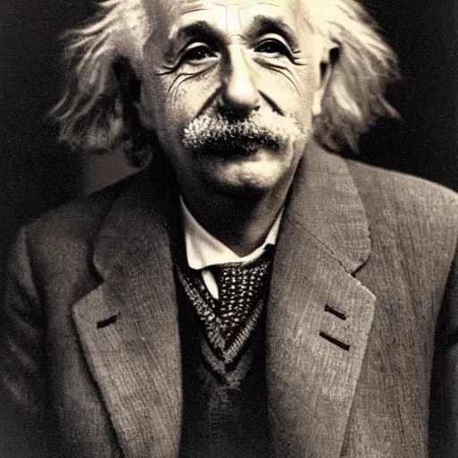 Prompt: profile pic einstein portrait